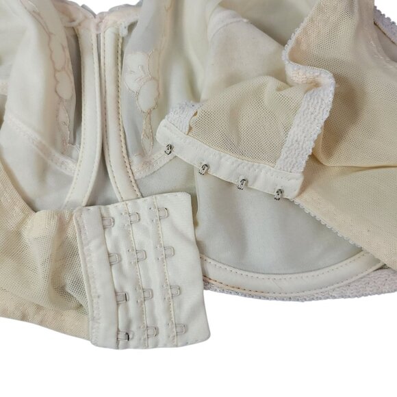 Bali Wide Strap Underwire Bra Beige 34DDD Unpad Adj Full Cover #0180 ILGWU VTG - Picture 8 of 9